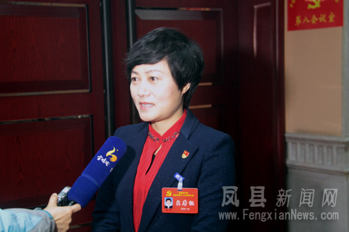 12月21日,凤县参加市十二次党代会代表张帆,王晓燕接受宝鸡市电视台